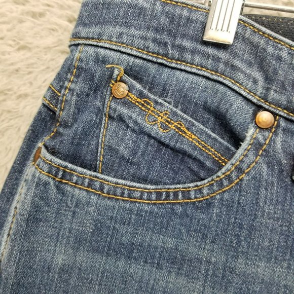 Wrangler Jeans Womens 11 Tall Medium Wash Stretch Mid Rise Shaping Bootcut - Picture 6 of 16